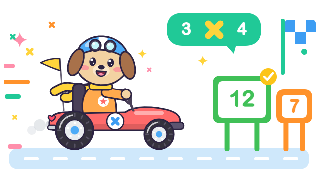 Math Multiplication Car Race
