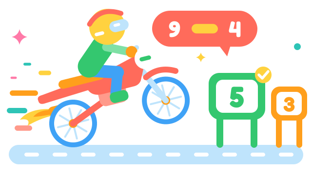 Math Subtraction Moto Race