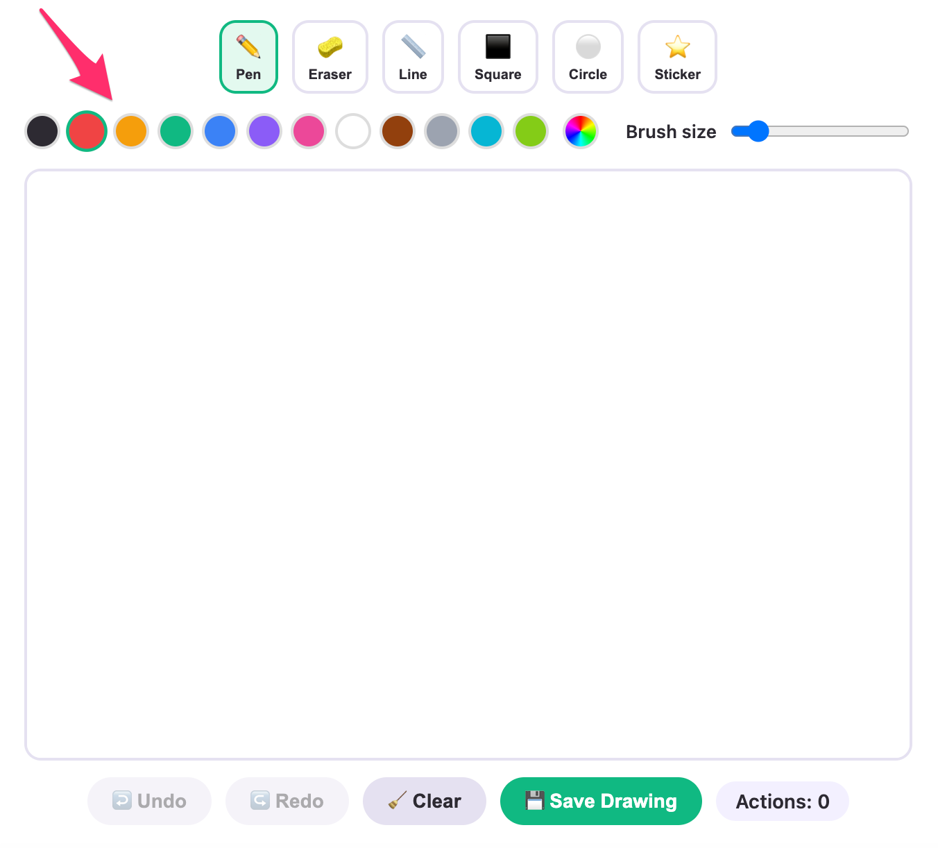 pick color example for color & draw game