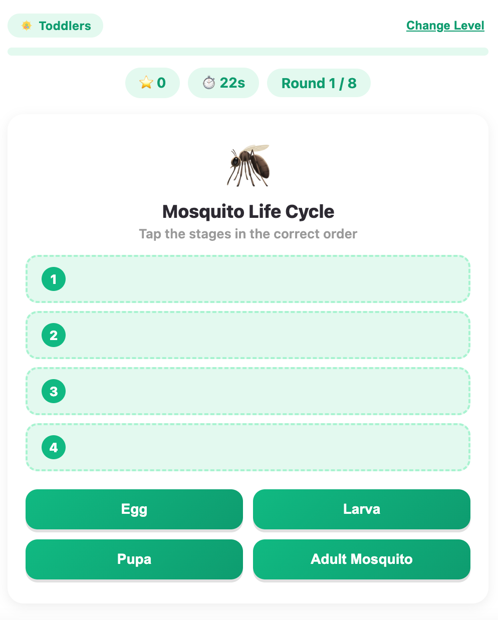a screenshot about a life cycle example in game