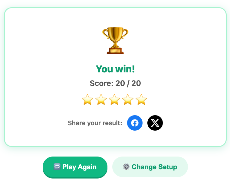 a screenshot when complete a connect four game